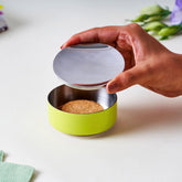 Stainless Steel Katori With Lid - Yellow & Silver, Bliss Series | Corporate Gifting For Diwali - Morning Drinking Cup | Ideal For Hot & Cold Drinks - Serve Ware & Tableware, Dishwasher Safe